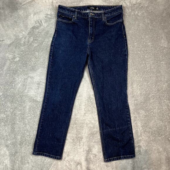 Ralph Lauren Black Label Jeans Womens 12 Straight Leg Dark Wash - Picture 1 of 9